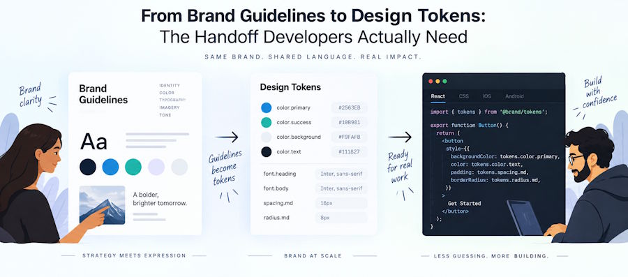 From Brand Guidelines to Design Tokens: The Handoff Developers Actually Need