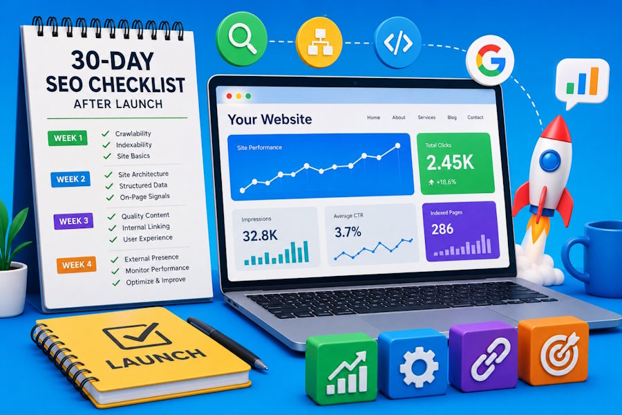 From Deployment to Discovery: A 30-Day SEO Checklist After Launching a Website