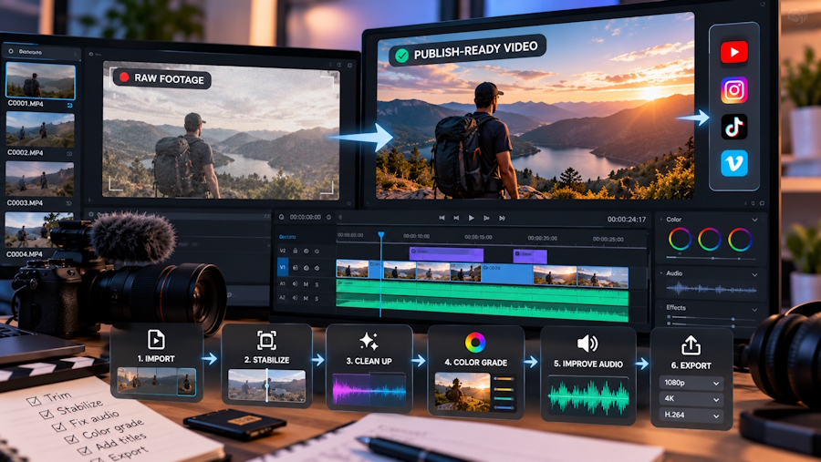 From Raw Footage to Publish-Ready Video: A Practical Cleanup Workflow