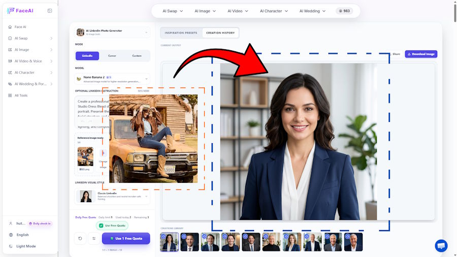 From Selfie to Professional Headshot: How to Create a Better LinkedIn Photo With AI
