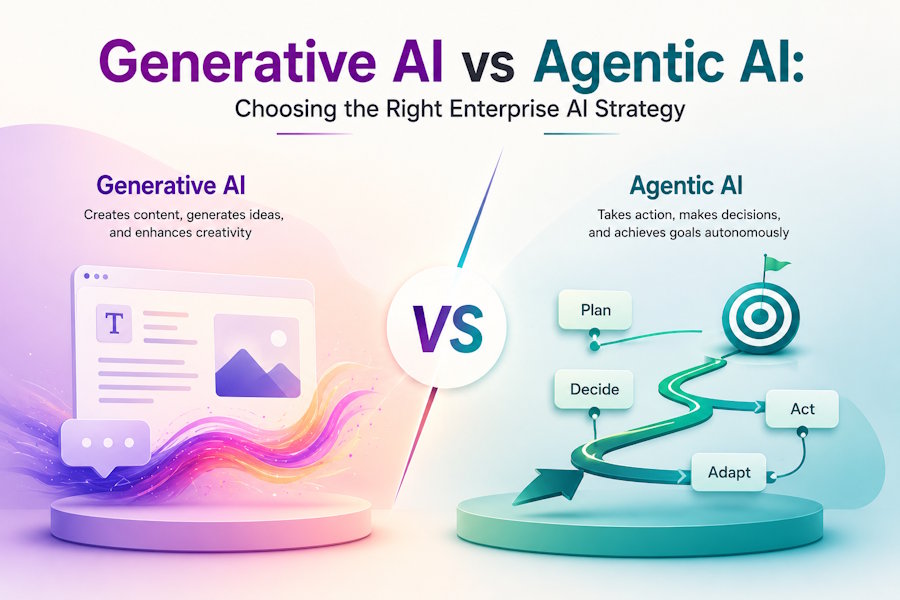 Generative AI vs Agentic AI: Choosing the Right Enterprise AI Strategy