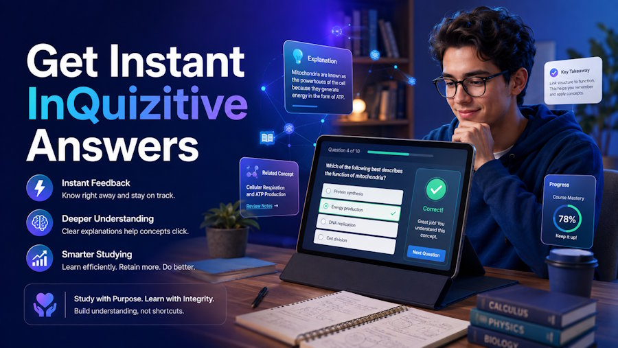 Get Instant InQuizitive Answers: A Smarter Study Method and Better Understanding of the Course Content