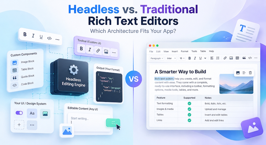 Headless vs. Traditional Rich Text Editors: Which Architecture Fits Your App?