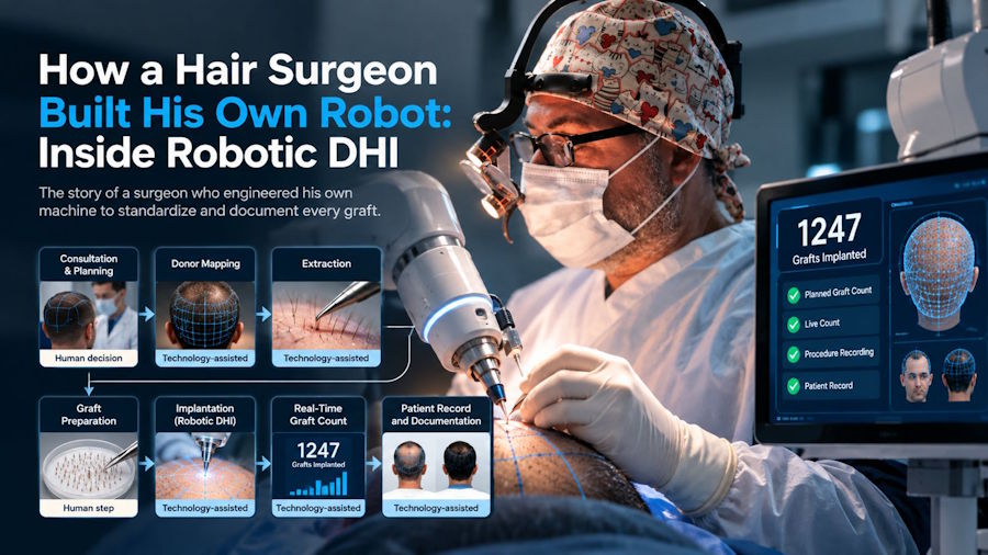 How a Surgeon Built His Own Hair-Transplant Robot: Robotic DHI Explained