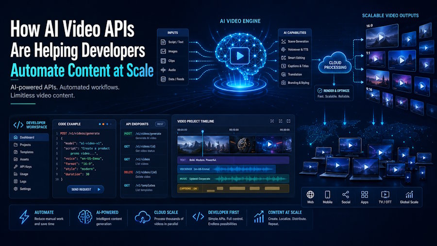 How AI Video APIs Are Helping Developers Automate Content at Scale