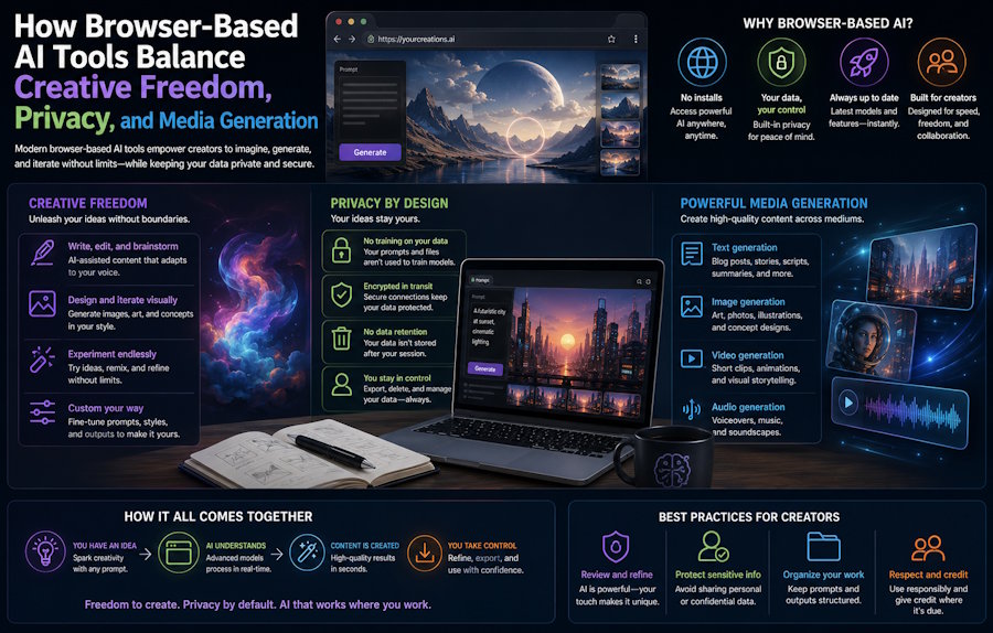 How Browser-Based AI Tools Balance Creative Freedom, Privacy, and Media Generation