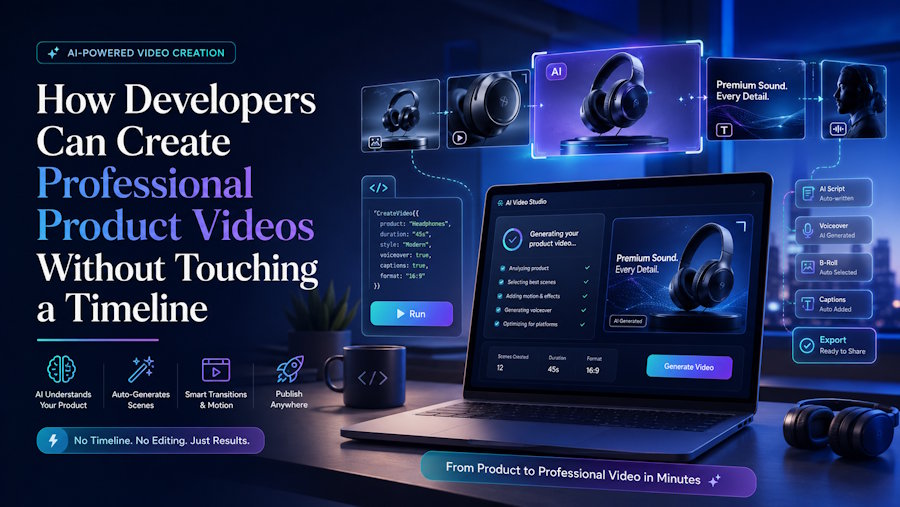 How Developers Can Create Professional Product Videos Without Touching a Timeline