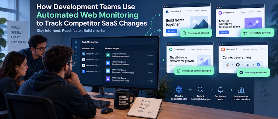 How Development Teams Use Automated Web Monitoring to Track Competitor SaaS Changes