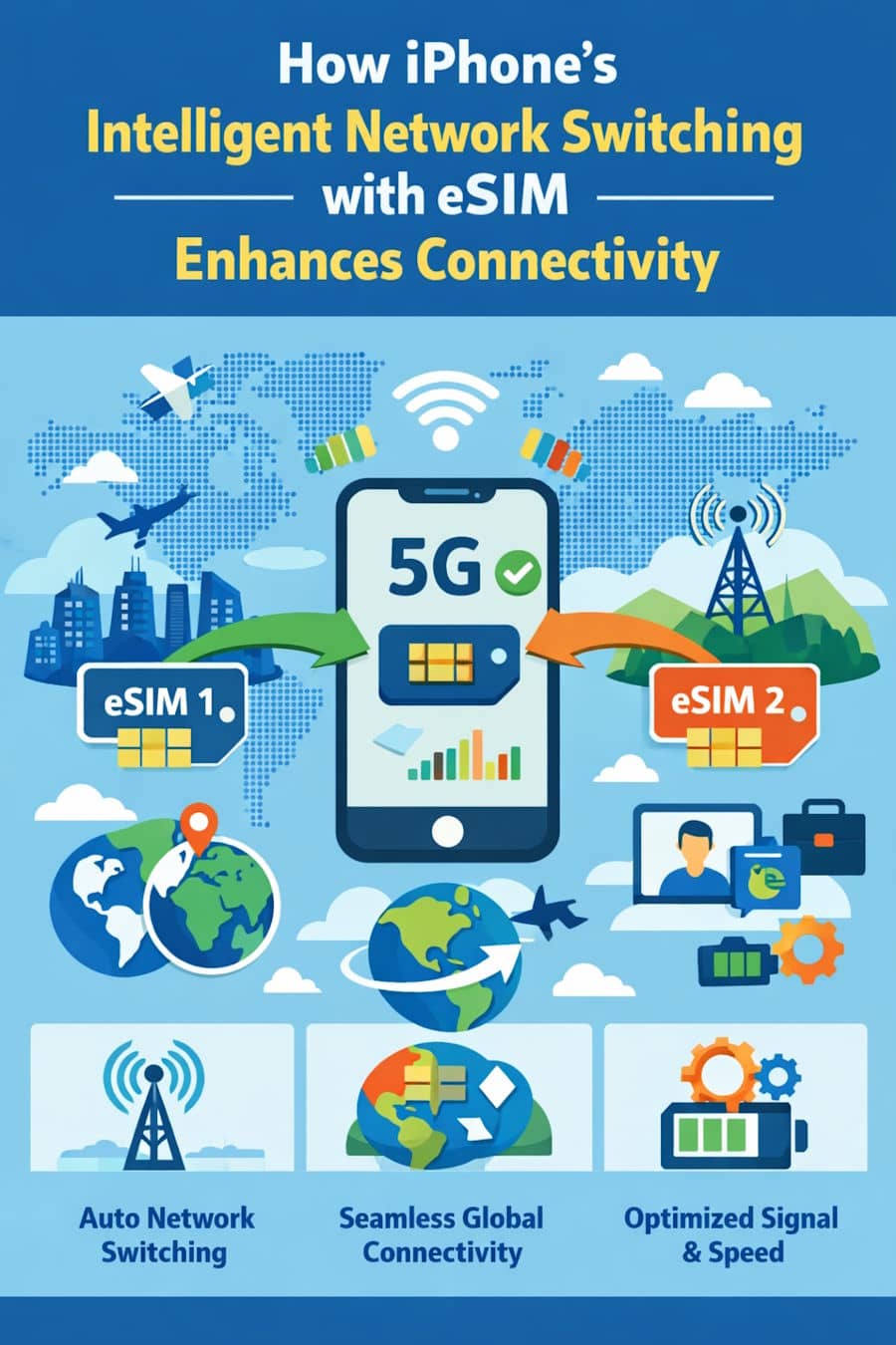 How iPhone’s Intelligent Network Switching with eSIM Enhances Connectivity