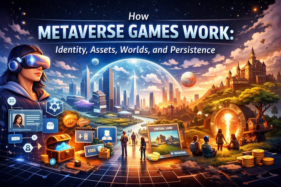How Metaverse Games Work: Identity, Assets, Worlds, and Persistence