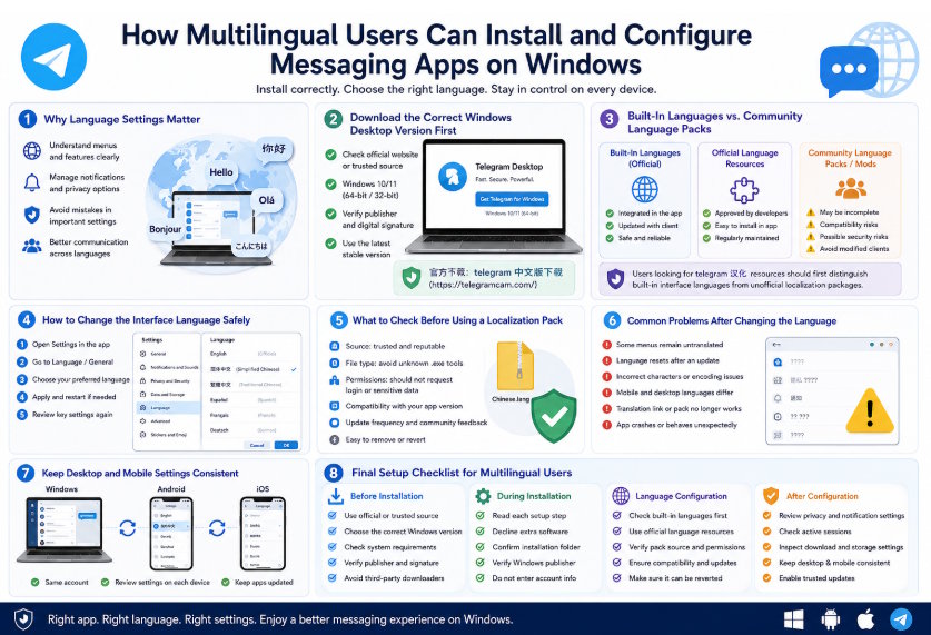 How Multilingual Users Can Install and Configure Messaging Apps on Windows