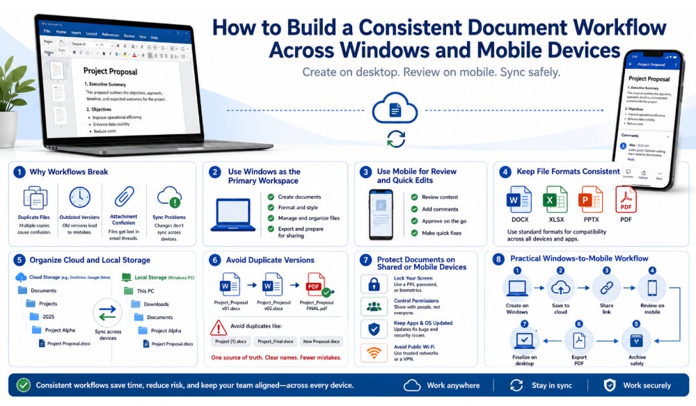 How to Build a Consistent Document Workflow Across Windows and Mobile Devices