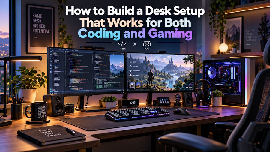 How to Build a Desk Setup That Works for Both Coding and Gaming