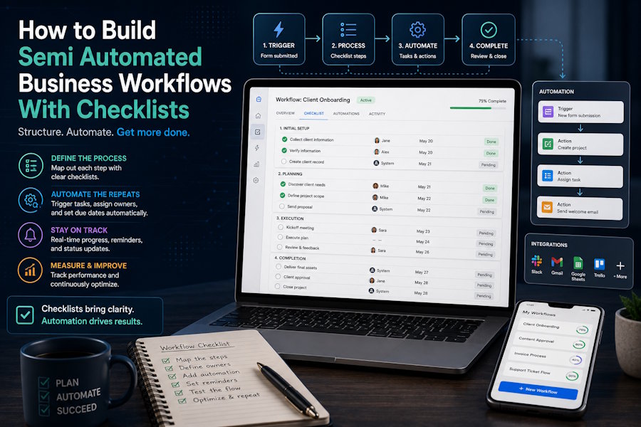 How to Build Semi Automated Business Workflows With Checklists