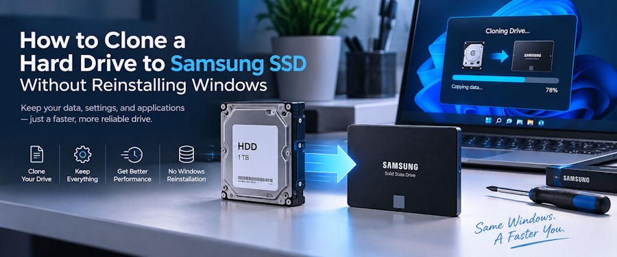 How to Clone a Hard Drive to Samsung SSD Without Reinstalling Windows