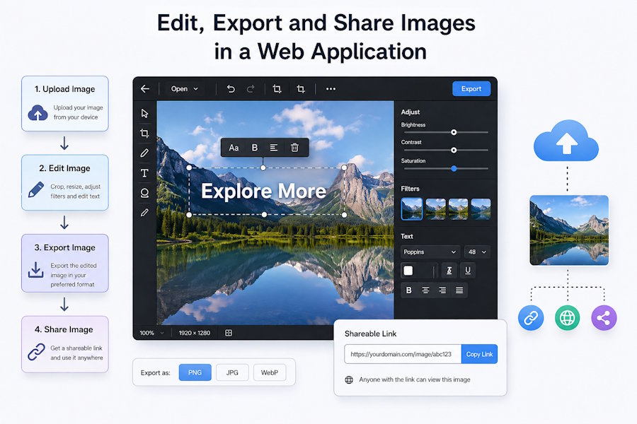 How to Edit, Export, and Share Images Directly From a Web Application