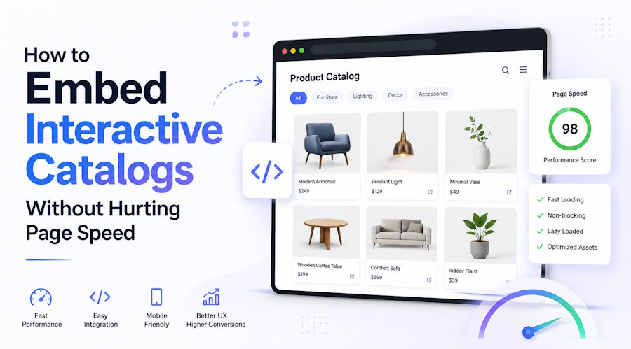 How to Embed Interactive Catalogs Without Hurting Page Speed