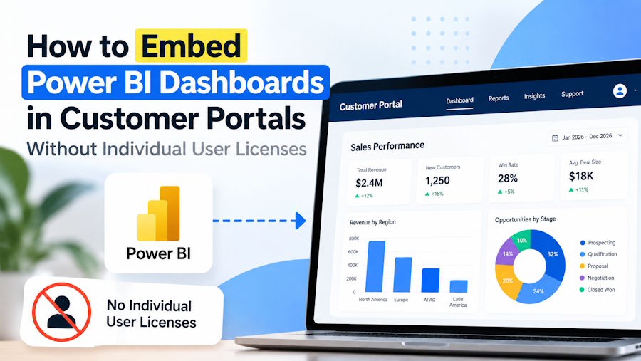 How to Embed Power BI Dashboards in Customer Portals Without Individual User Licenses
