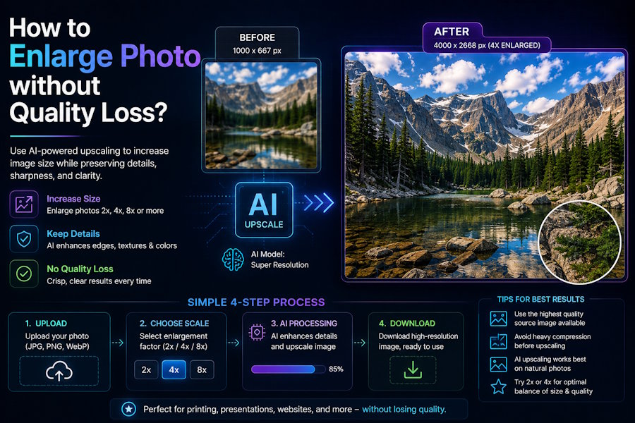 How to Enlarge Photo without Quality Loss?