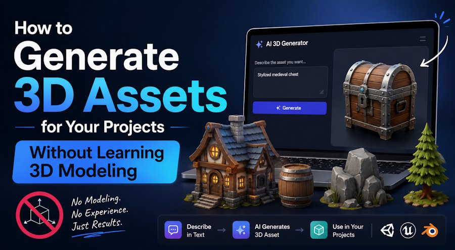 How to Generate 3D Assets for Your Projects Without Learning 3D Modeling