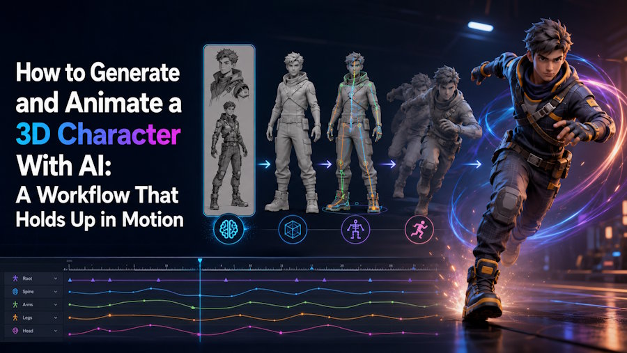 How to Generate and Animate a 3D Character With AI: A Workflow That Holds Up in Motion
