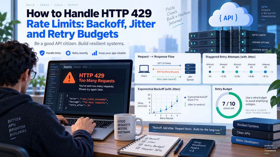 How to Handle HTTP 429 Rate Limits: Backoff, Jitter and Retry Budgets