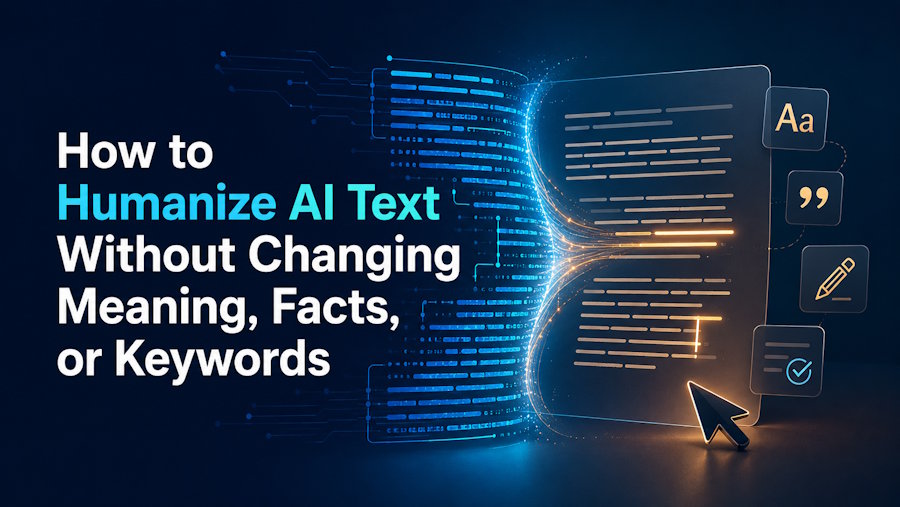How to Humanize AI Text Without Changing Meaning, Facts, or Keywords