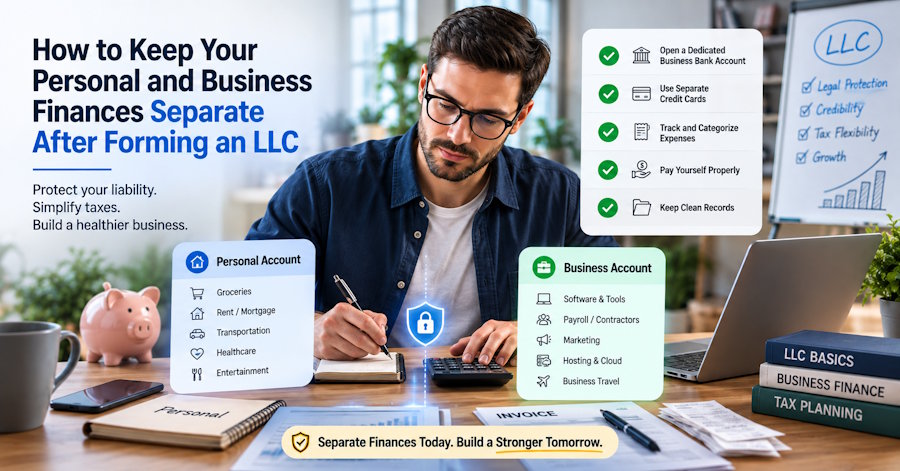 How to Keep Your Personal and Business Finances Separate After Forming an LLC