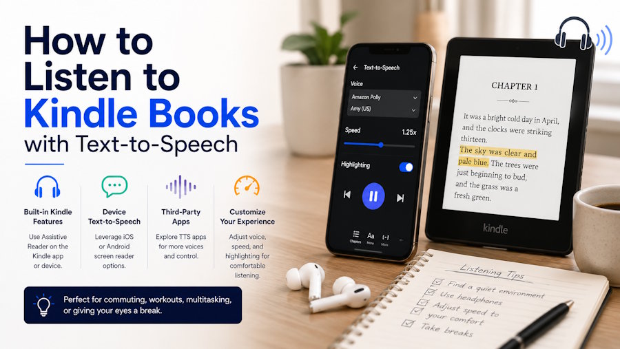 How to Listen to Kindle Books with Text-to-Speech