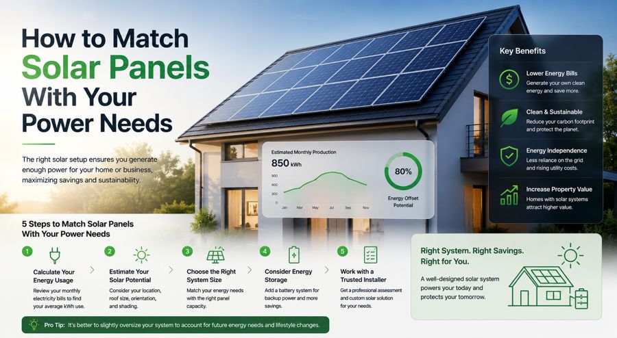 How to Match Solar Panels With Your Power Needs