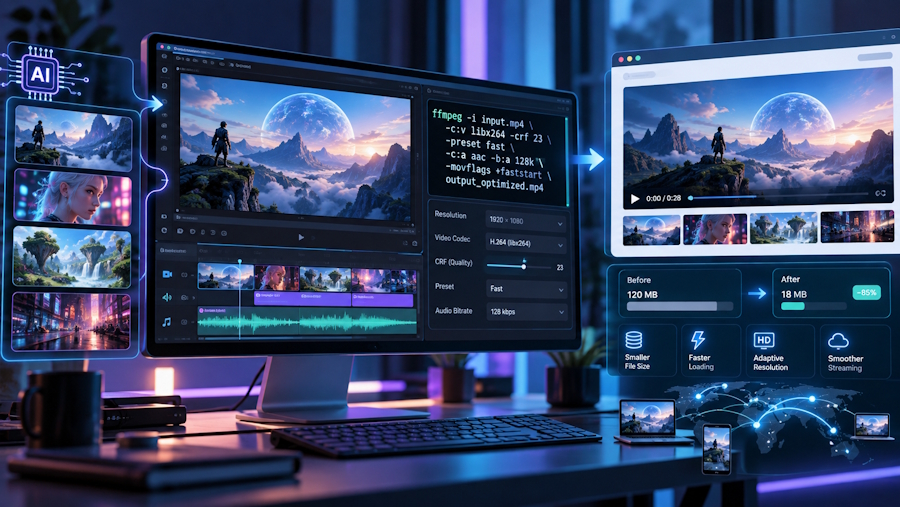 How to Optimize AI-Generated Videos for Websites with FFmpeg