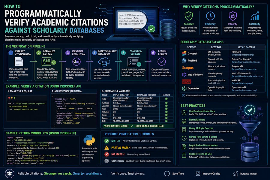 How to Programmatically Verify Academic Citations Against Scholarly Databases