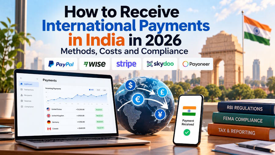 How to Receive International Payments in India in 2026: Methods, Costs and Compliance