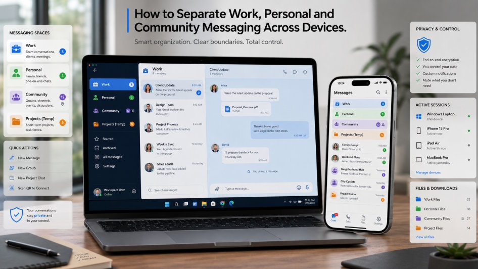 How to Separate Work, Personal and Community Messaging Across Devices