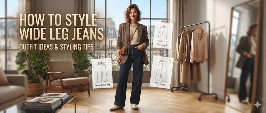 How to Style Wide Leg Jeans: Outfit Ideas & Styling Tips