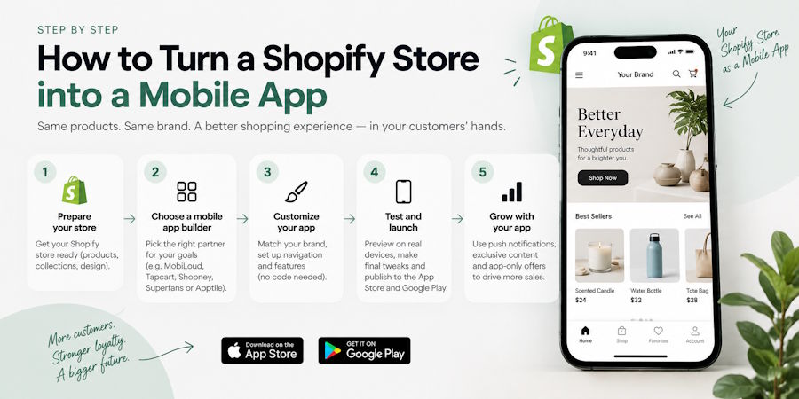 How to Turn a Shopify Store into a Mobile App