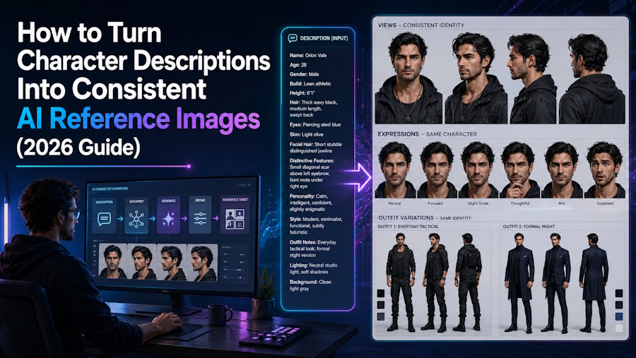 How to Turn Character Descriptions Into Consistent AI Reference Images (2026 Guide)