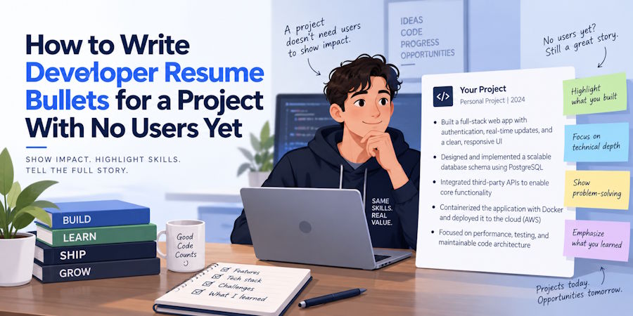 How to Write Developer Resume Bullets for a Project With No Users Yet