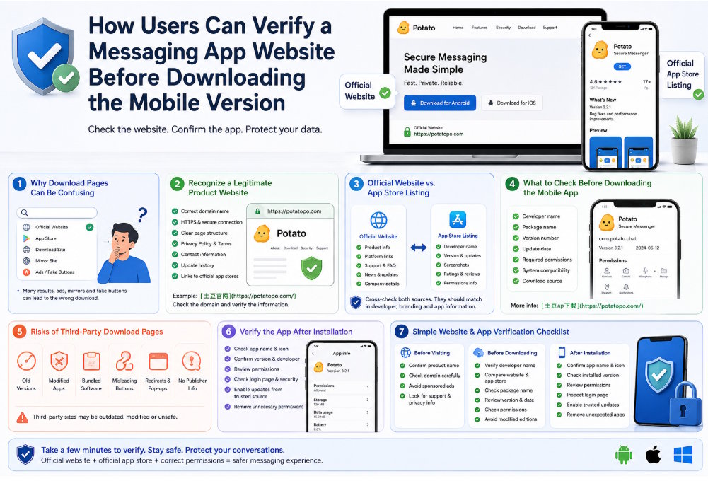 How Users Can Verify a Messaging App Website Before Downloading