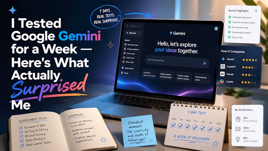 I Tested Google Gemini for a Week — Here's What Actually Surprised Me