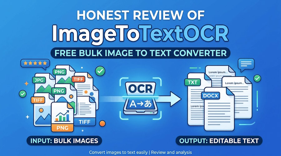 ImageToTextOCR Review: Free Bulk Image to Text Converter