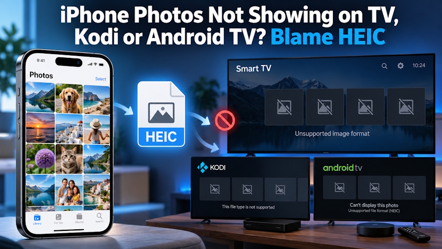 iPhone Photos Not Showing on TV, Kodi or Android TV? Blame HEIC