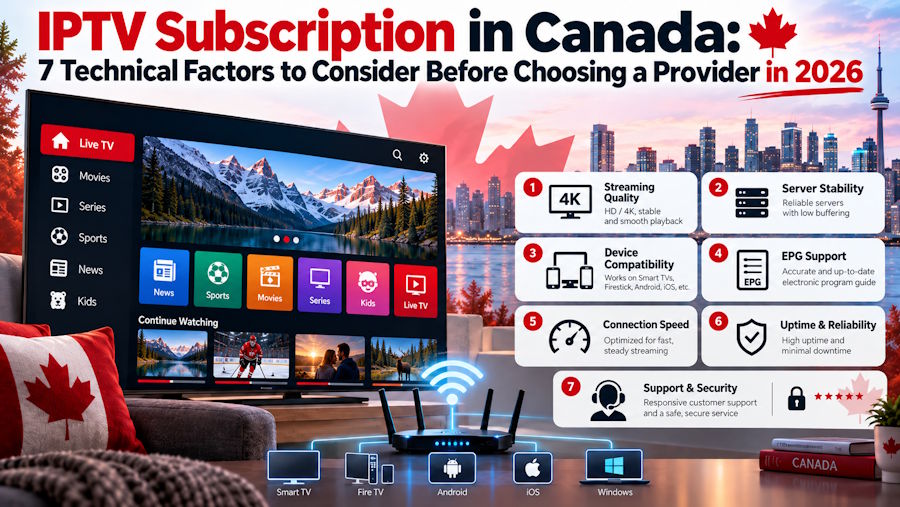 IPTV Subscription in Canada: 7 Technical Factors to Consider Before Choosing a Provider in 2026
