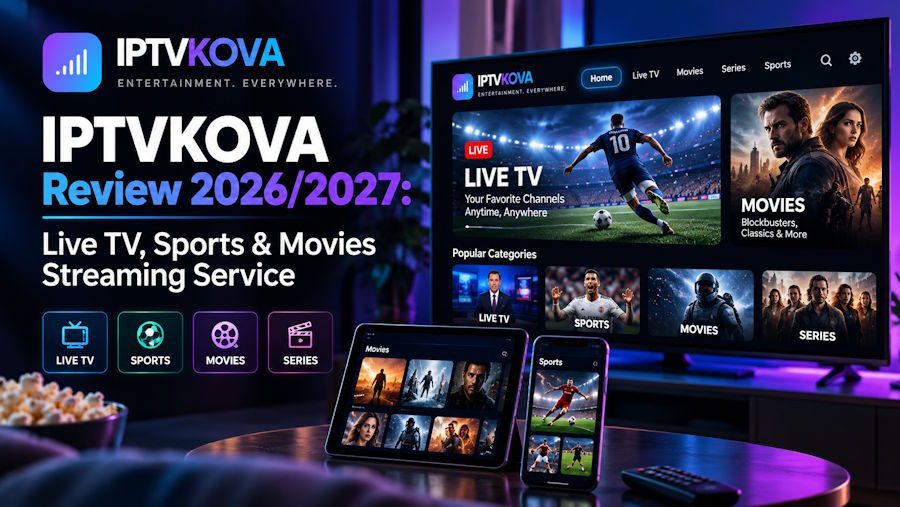 IPTVKOVA Review 2026/2027: Live TV, Sports & Movies Streaming Service