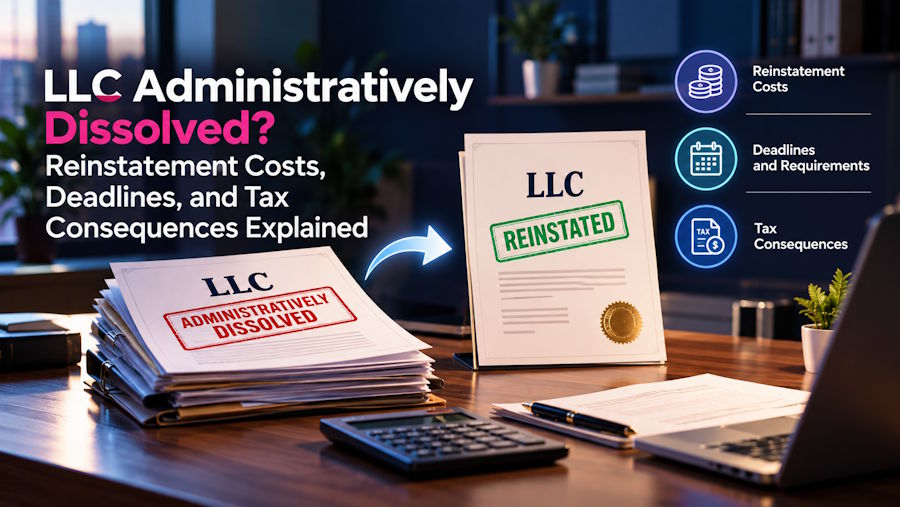 LLC Administratively Dissolved? Reinstatement Costs, Deadlines, and Tax Consequences Explained