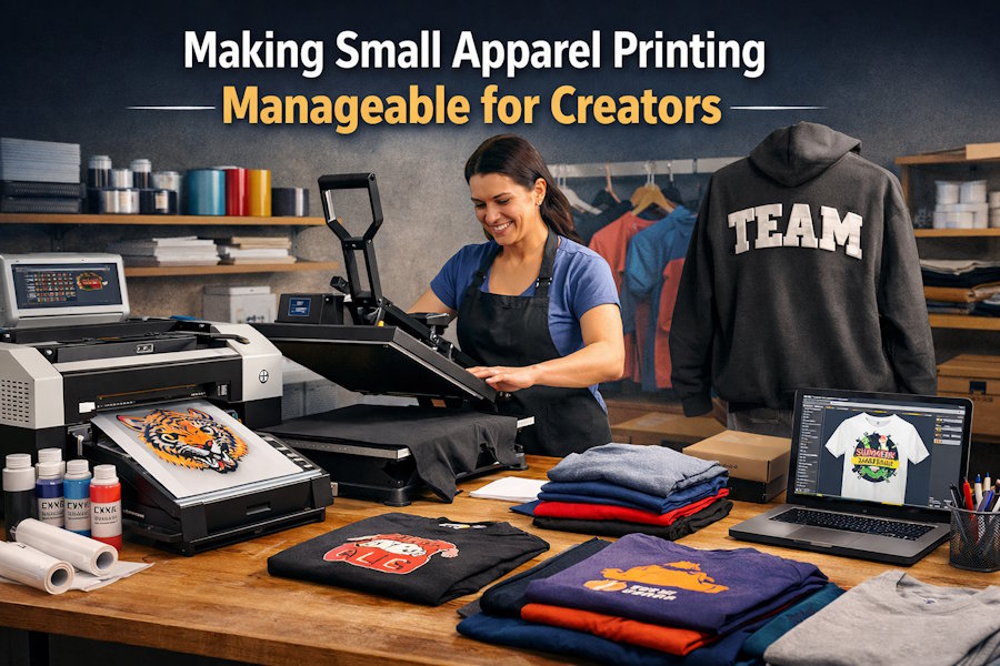 Making Small Apparel Printing Manageable for Creators