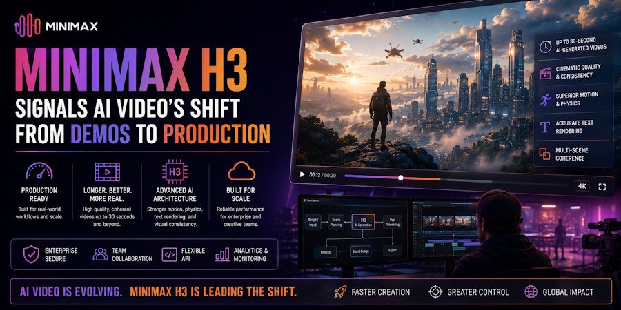 MiniMax H3 Signals AI Video’s Shift from Demos to Production