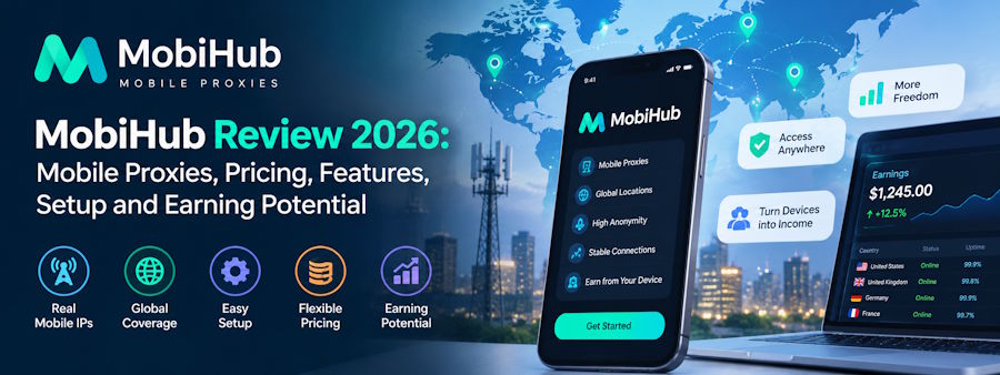 MobiHub Review 2026: Mobile Proxies, Pricing, Features, Setup and Earning Potential