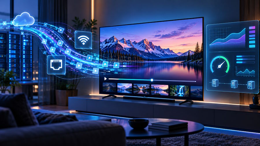 Network Protocols and Buffer-Free Optimization for Smart TV Media Applications