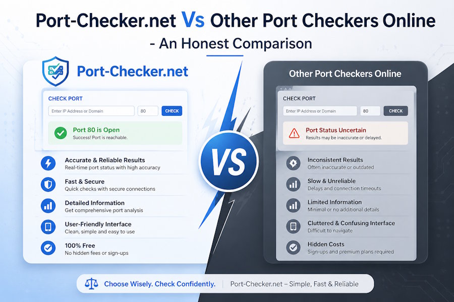 Port-Checker.net Vs Other Port Checkers Online - An Honest Comparison